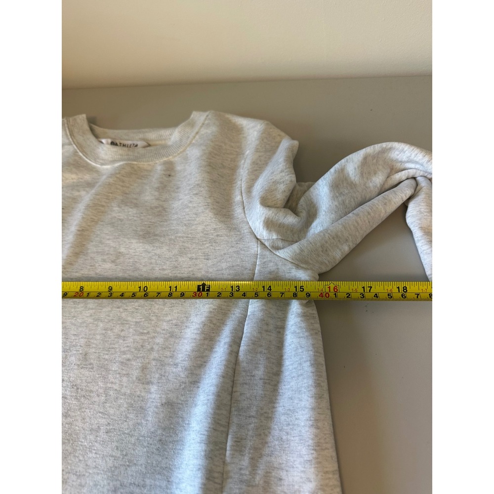 Athleta Light Gray Heather Tencel Sweatshirt Dress | Size XS - Picture 4 of 6